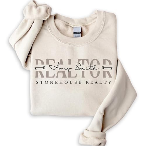 Custom Realtor Sweatshirt, Personalized Real Estate Agent Crewneck, Realtor Hoodie, Real Estate Gift, Closing Gift for Realtors, Cute Realtor Sweater, Real Estate Agent Apparel, Realtor Merch