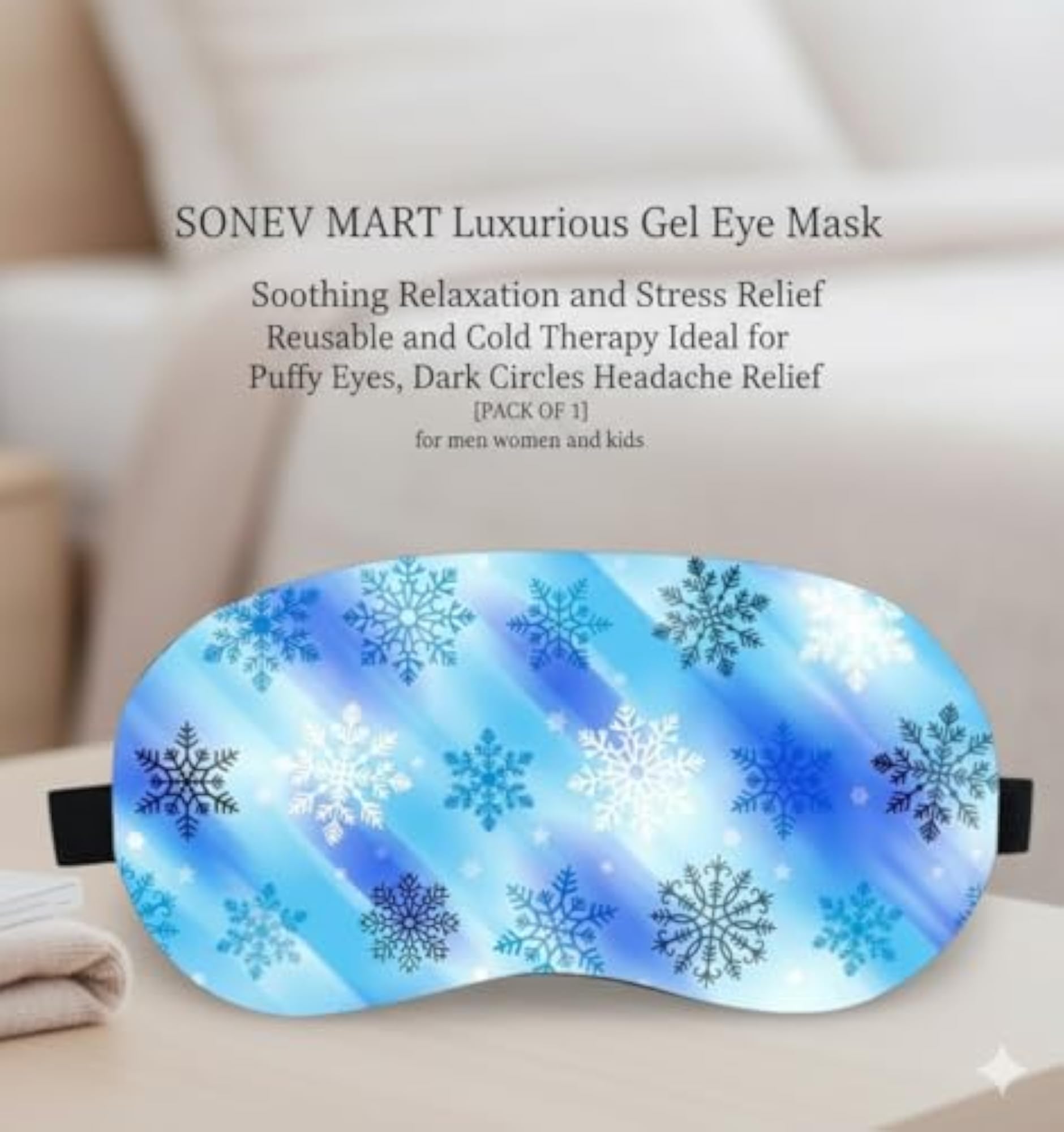 Cooling Reusable Gel Eye Mask for Puffy Eyes