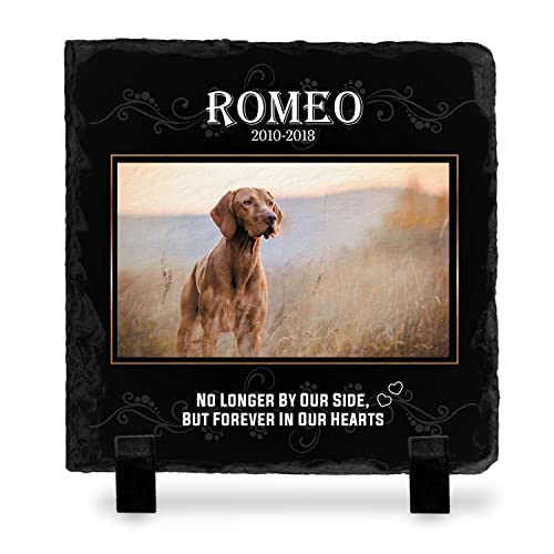 Brd Gifts MANUFACTURE ON DEMAND Pet Memorial Stone With Photo - 12 Inchx12 Inch - 6 Designs - Pet Grave Marker - Pet Headstone | Dog Memorial Stone - Garden Memorial Stones - Personalized Memorial | Waterproof cover