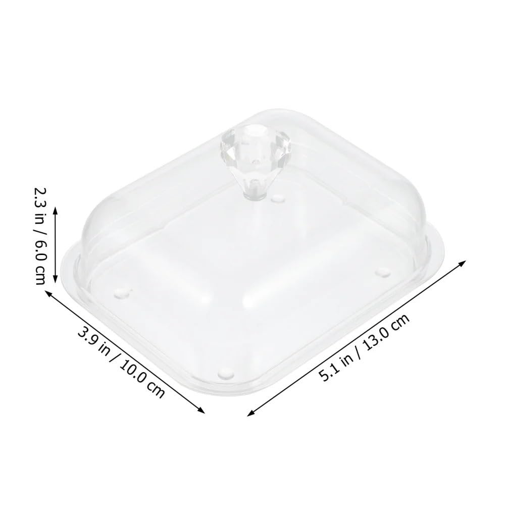 Mantequera Cajas Transparentes con Tapa for Mantequilla for el hogar, Cocina y encimeras. Mantequera