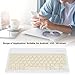 VELATEMOR UltraSlim rutschfeste Weiße Tastatur 10 Zoll, Leise, Schnelle Tragbare Tastatur mit 10 Zoll Verbreiterten Tasten für Smartphones, Tablet-Computer, Notebooks (Yellow)