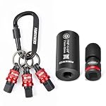 GEINXURN – Geinxurn 5-teiliges Set Stecknuss Adapter mit Schlüsselring,
