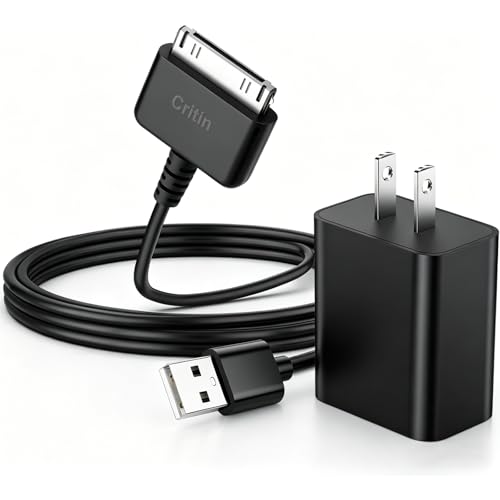 Critin 5V 2A Power Adapter Wall Charger & 4 FT Black USB Charging Data Cable Cord for Barnes Noble Nook HD 7 9 Inch BNTV400 BNTV600 Tablet USB Charging Cable Cord Wire