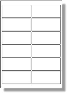 12 Per Page/Sheet, 5 Sheets (60 Sticky ADDRESS Labels), LabelPlanet® White Plain Blank Matt Self-Adhesive Paper A4 Addressing Stickers, Printable With Laser or Inkjet Printer, UK LP12/99, 99.1 x 41 MM, FOR JAM FREE PRINTING, Rounded Corners