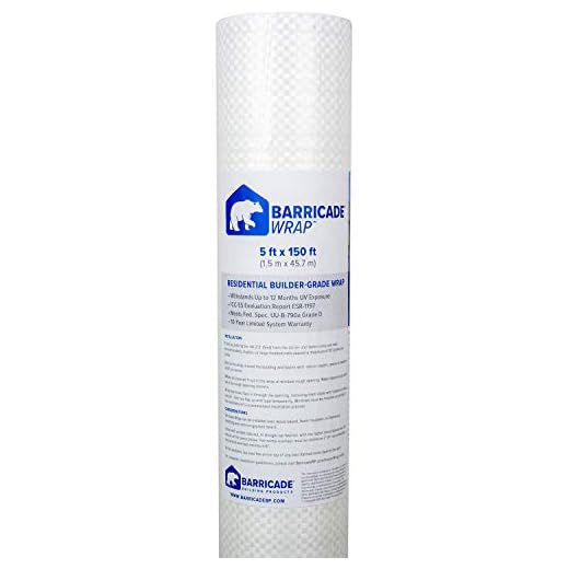 Barricade House Wrap 5’ x 150’ Roll - Economical Builder Grade House Wrap