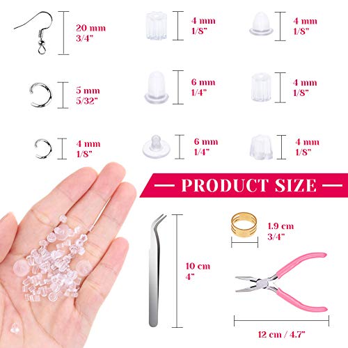 Anezus Earrings Hooks For Jewelry Making, 2000Pcs Earring Making Supplies Kit With Fish Hook Earrings, Earring Cards, Jewelry Plier, Earring Backs And Jump Ring For Jewelry Making And Earring Repair #TOP3