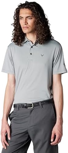 Callaway Men's Fine Line Stripe Short Sleeve Moisture-Wicking Str...