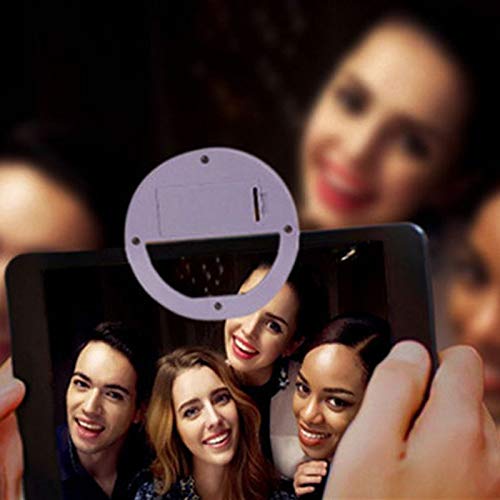 CLIPE LED RING LIGHT PARA SELFIE SMARTPHONE CELULAR TABLET NOTEBOOK 3 NÍVEIS