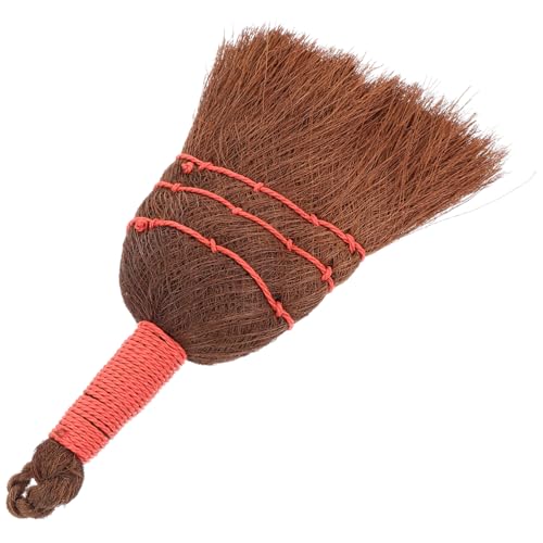 BESTYASH Desktop Palm Fiber Broom Compact Cleaning Accessory with Short Handle for Efficient Home and for Small Spaces and Quick Cleanups