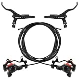 BICYCGEAR Juego de frenos hidráulicos de disco para bicicleta MTB, delantero derecho y trasero