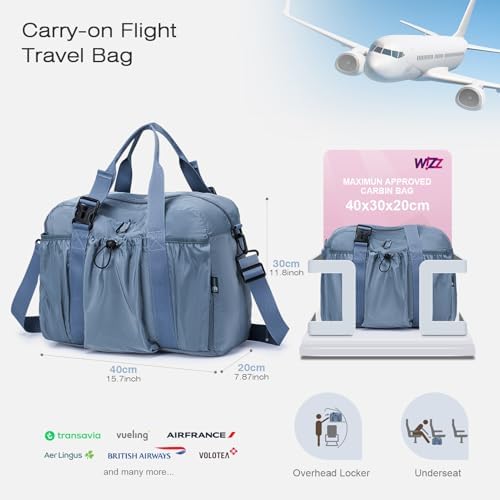 Sac De Voyage Cabine 40x30x20cm SPAHER - Bagage Main Wizzair Transavia 25L Imperméable