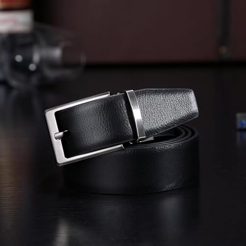 Lychee pattern buckle-1 Stylish Men's Double Sided Rotating Pin Buckle Belt – Versatile and Durable Fashion Accessory3