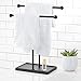 Amazon Basics Double T-Shape Hand Towel Holder and Accessories Jewelry Stand, Black