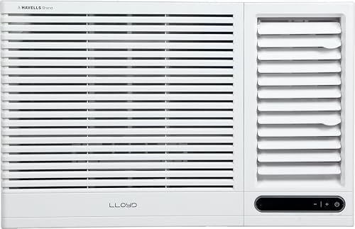 Image of Lloyd 1.5 Ton 3 Star Fixed Speed Window AC (Cools Up To 50C, Turbo Cool, Feather Touch Control, Remote Control Operation, LED Display, 100% Copper, White, GLW18D3LGSPR)
