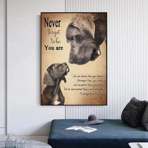 Affiche murale dogue allemand tableau toile premium chic - 2