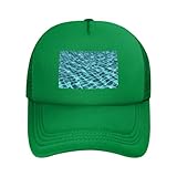 Baseballkappe für Schwimmbad, Wassernetz, für Herren und Damen, atmungsaktiv, schnelltrocknend, klassische Trucker-Hüte, Grün, XL
