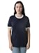American Apparel Men Fine Jersey Short Sleeve Ringer T-Shirt Size L Navy / White