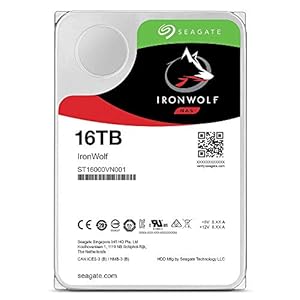 Seagate IronWolf Interne Festplatte 3,5 16TB HDD Garantie 3 Jahre 256MB 7200rpm Betrieb 24 Stunden PC NAS für RV Sensor ST16000VN001