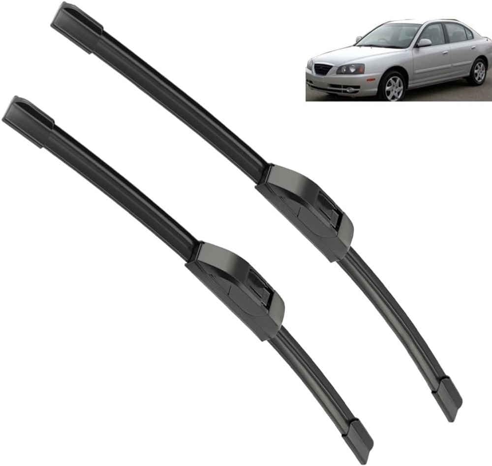 DZTYNKO Car Windscreen Wiper Blades Set for Hyundai Elantra XD 2001-2006 20in+18in, Front Window Wipers for Clear Visibility, Replacement Wiper Blades