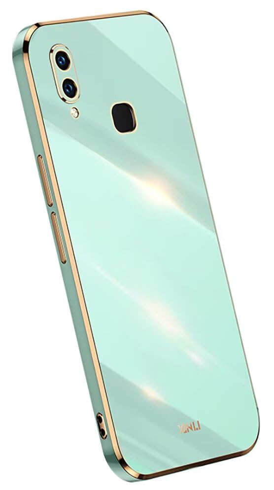 Topme Custodia in Silicone per Redmi Note 7 (6.3 Inches), [ Cover per Telefono in Stile Bordo Dorato] - Nero