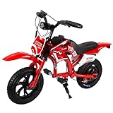 JKING Kids Motorcycle,C6 Kids Electric Dirt Bike,12-inch 160W brushless Motor,3-Speed LCD Display,10 MPH Top Speed,LED Brushless Controller + Moto Sound，8 Miles Range,Red