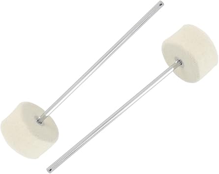 2pcs Bass Drum Pedal Parts with Felt Heads for Drummers