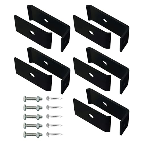 Fixations de clôture : 5 supports avec vis pour jardin
