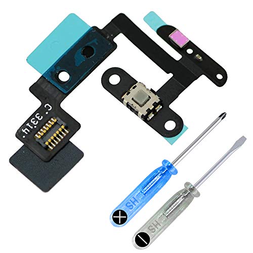 MMOBIEL Power Button Flex Cable Compatible with iPad Air 2 2014 - Power On/Off Button Replacement - Incl. Microphone and Screwdrivers