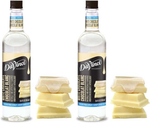 DaVinci Gourmet Sugar Free White Chocolate Syrup, 25.4 Fl Oz (Pack of 2)