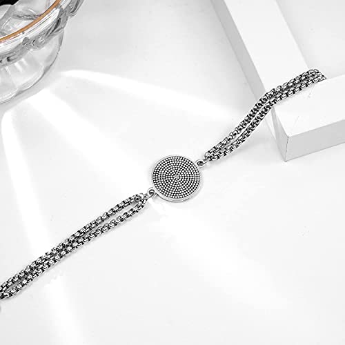 Kingwhyte S925 Sterling Silver Usa St. Michael Men's Bracelet Adjustable Bracelet St. Archangel Michael Memorial Protective Woman Bracelet Blessing Bracelets #TOP4