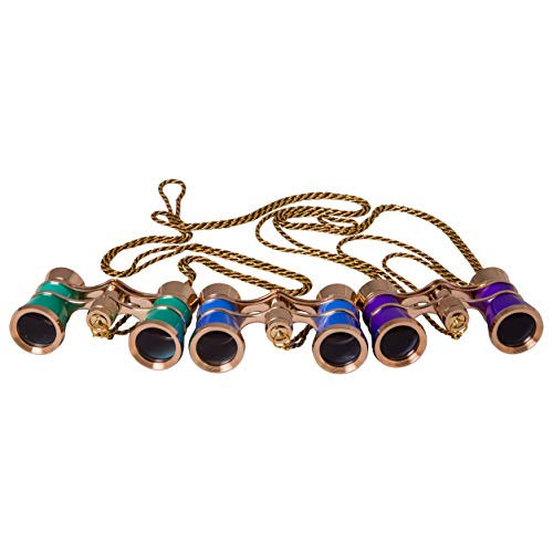 Levenhuk Broadway 325C Amethyst Opera Glasses – Theater Binoculars with Removable Chain