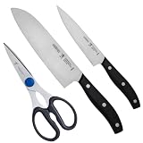 HENCKELS ヘンケルス 「 ディフィニション2 三徳包丁/ペティ/料理バサミ 3pcsセット 」 三徳 ステンレス ナイフ キッチン はさみ ギフト 食洗機対応 【日本正規販売品】 19560-004