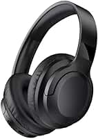 Fone de Ouvido Bluetooth 5.3 On-Ear – Headphone Sem Fio com Cancelamento de Ruído, Microfone Integrado, Ajustável e Dobrável – Ideal para Corrida, Academia, Android e iOS - Premium (Preto)