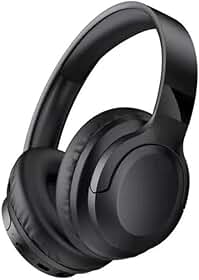 Fone de Ouvido Bluetooth 5.3 On-Ear – Headphone Sem Fio com Cancelamento de Ruído, Microfone Integrado, Ajustável e Dobrável – Ideal para Corrida, Academia, Android e iOS - Premium (Preto)