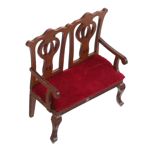 TOBBOMEY Miniatura de Madera y Plush Resistente Mobiliario Realista Estilo Europeo para Sala y Comedor Accesorio Decorativo para Coleccionistas