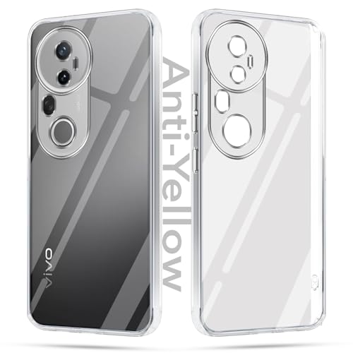 Image of Jkobi Lifetime Anti-Yellow Clear Back Cover Case for Vivo T4 Ultra (Sleek Hard Crystal | Shockproof and Camera Protection)