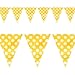 Polka Dots Pennant Flag Banner - 12 Ft, Sunflower Yellow, 1 Pc