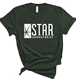 Star Laboratories Shirts Super Hero T-Shirts for Summer Star Shirts for Women Star Labs Top Casual Sleeve Tees for Men or Women Comfy T-Shirts for The Flash Youth