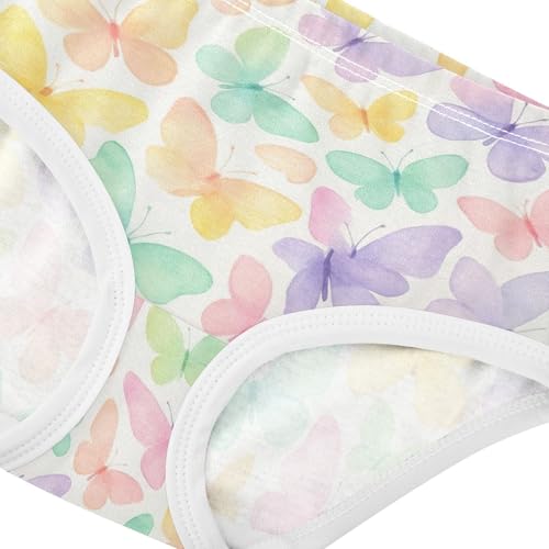 Joisal Cotton Girls Underwear Toddlers Cute Butterflies Pastel Girl Panties Cute Artistic Kids Undies Briefs 2t4