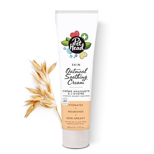 Pet Head Health Hafer Beruhigungssalbe für Hunde | Duftfrei | Macht Weich, Stellt Wieder Her und Hydratisiert Intensiv | Geeignet für alle Hauttypen, Nasen, Pfoten und Falten | 85 ml