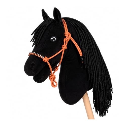 Kit de horsing pour enfants HKM cheval orange Magic Star Bobby et licol strass pour hobby horsing