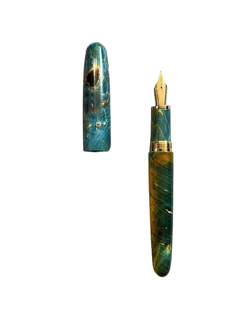 Füllfederhalter aus stabilisiertem Holz, lange Messerspitze, Schreibtinte, Stift, Schule, Bürobedarf, Studenten, Schreibgeschenk (Rot, Grün, EF)