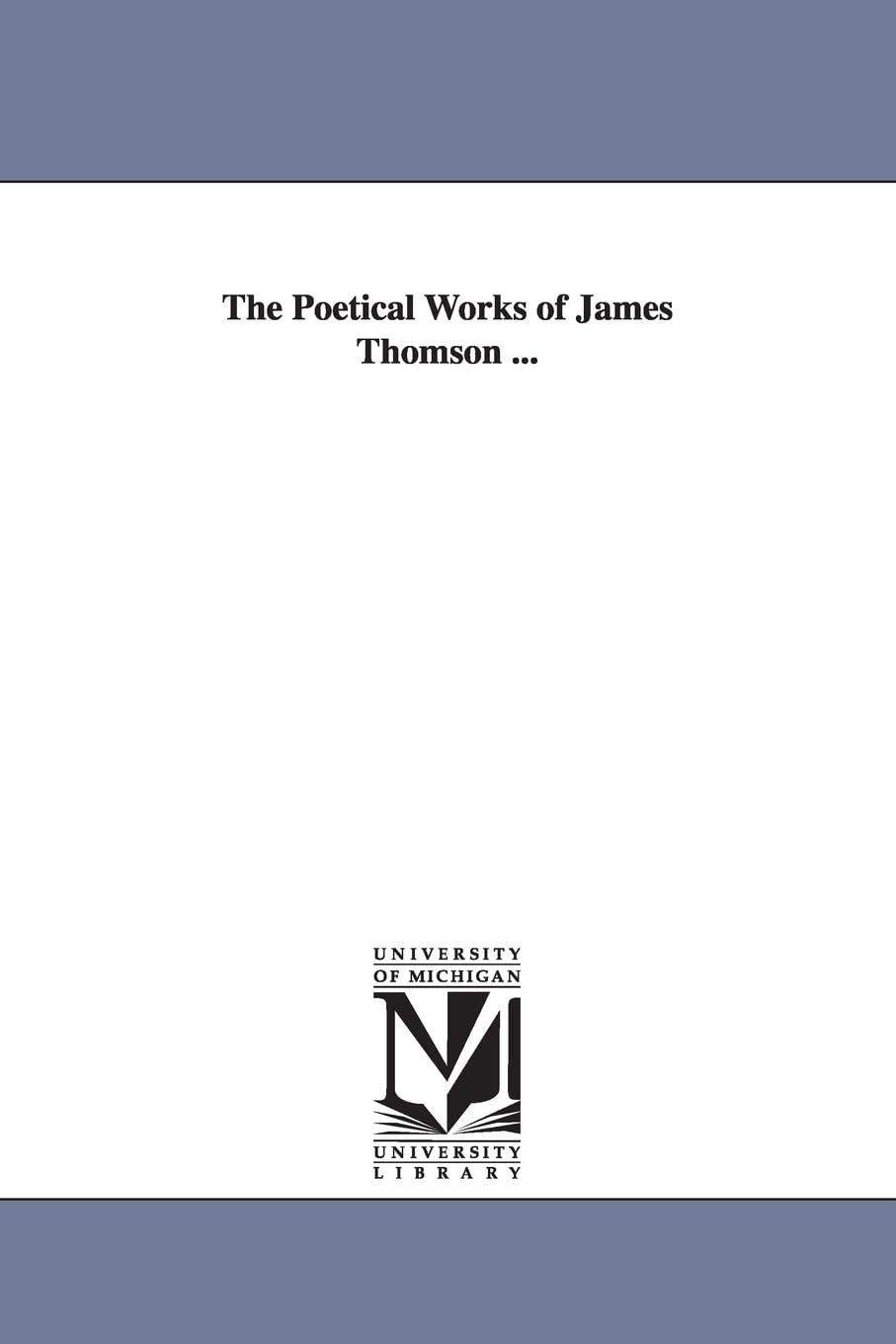 The Poetical Works of James Thomson