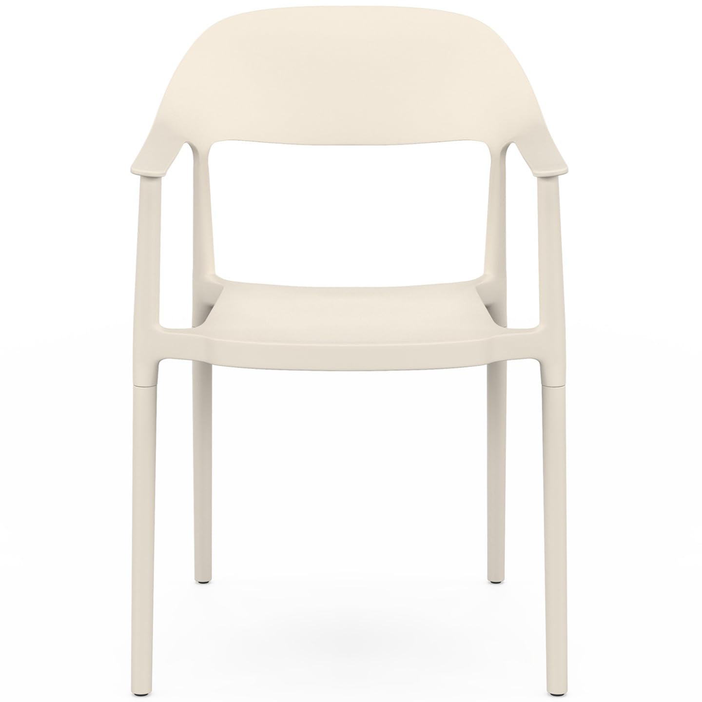 IDMarket - Lot de 4 chaises de Jardin empilables SUZON Beige