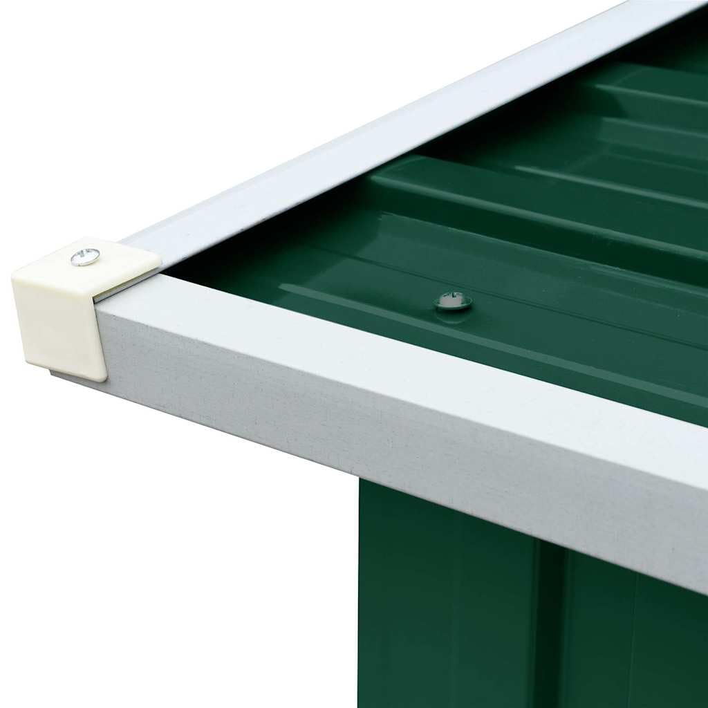 Range-bûches en acier galvanisé - 330 x 92 x 153 cm - Vert