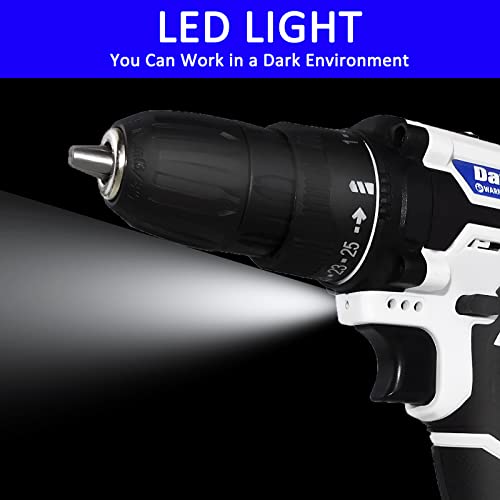 Adjustable Speed Cordless Drill - Positive And Reverse Electric Drill, 21V Drill Driver With Led Light, Can Be Used For Drilling Wood And Iron (29 Electric Screwdriver Accessories Set) #TOP3