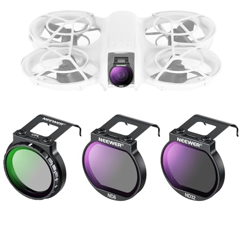 NEEWER Pack de 3 Filtres pour Drone Neo, Polariseur Circulaire à Densité Neutre CPL/ND8/ND32, Accessoires de Drone, Verre Optique HD Multicouche Fin Compatible avec DJI Neo, FL-N27
