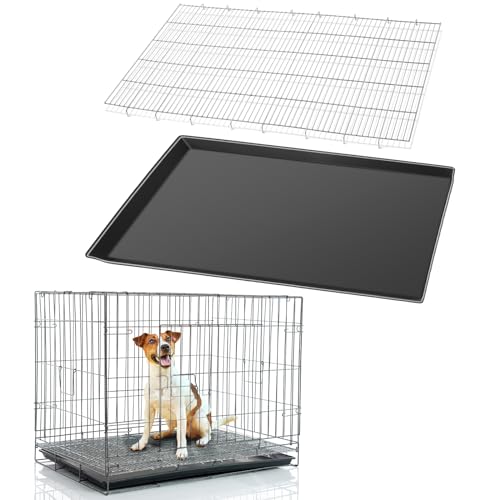 Dog Crate Divider Panel and Dog Crate Tray Set 41 inch Replacement Floor Grid Dog Crate Divider Dog Potty Tray Elevated Floor Grid for Dog Crate Pet Cages Home Dog Crate Divider Panel and Dog Crate Tray Set 41 inch Replacement Floor Grid Dog Crate Divider Dog Potty Tray Elevated Floor Grid for Dog Crate Pet Cages Home