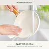 GreenPan 8" 10" and 12" 3 Piece Frying Pan Skillet Set, Hard Anodized Ceramic Nonstick, PFAS-Free, Gold Handle, Dishwasher Safe, Oven Safe, Blue and Cream Mix #3