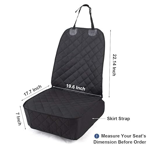 Image of Dog car seat Cover (Orange, Frount Car Seat Cover)